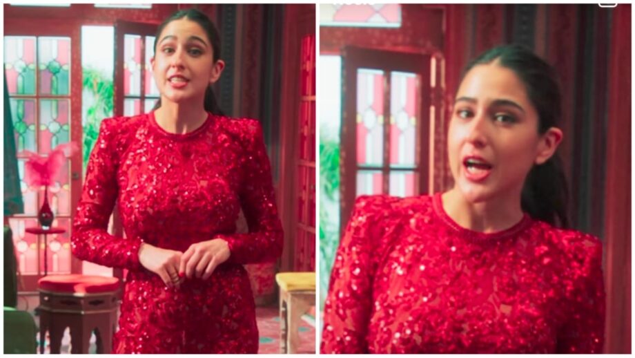 Watch: Sara Ali Khan Looks Ravishing In This Super Stylish Red Jumpsuit 768532