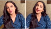 Watch: Vidya Balan Shares A Hilarious Video Of Herself In A Blue White Dot Printed Outfit