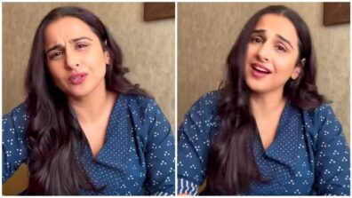 Watch: Vidya Balan Shares A Hilarious Video Of Herself In A Blue White Dot Printed Outfit