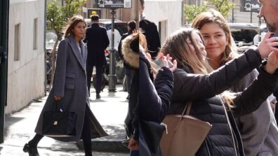 Zendaya Coleman Goes Make-up Free In White Top With Dark Grey Coat And Black Pants, See Pics