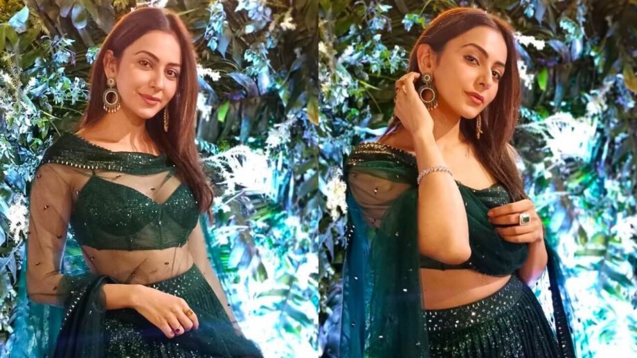 Naach Gaana: Rakul Preet Singh attends family wedding in green shimmery transparent lehenga, check out 789218