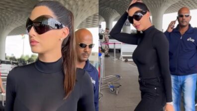 Airport Diaries: Nora Fatehi is all about ‘black cat’ vibes in latest avatar, check out