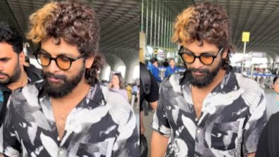 Allu Arjun activates Pushpa mode at airport, see swag video