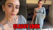 Amruta Khanvilkar Exudes Elegance In A Classy Grey Saree, Check Photos