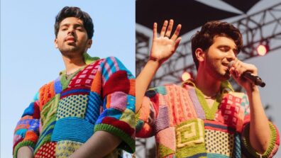 Armaan Malik drops in Spring glam in cute multicoloured t-shirt