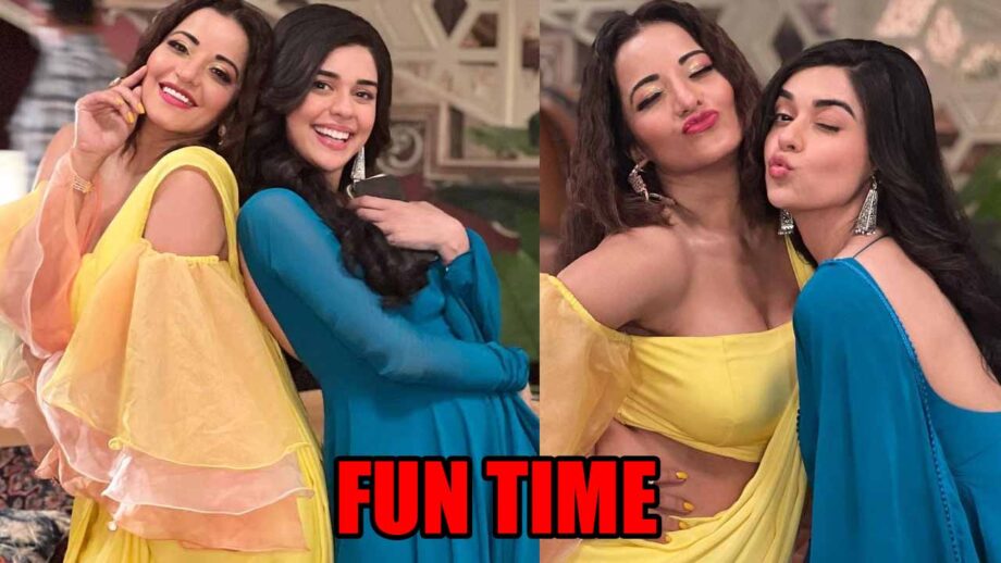 Bekaaboo: Monalisa and Eisha Singh's off-screen masti on set 789364