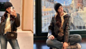 Blackpink’s Jisoo Keeps It Casual In A Beige Sweatshirt With A Leather Jacket And Jeans