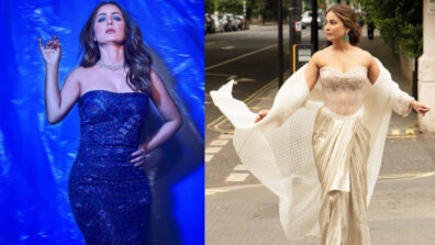 Check Out: Hina Khan Exudes Royalty In Monotone Strapless Gowns