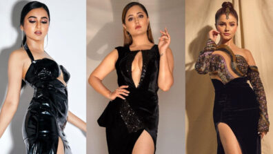 Fashion Battle: Rashami Desai Or Tejasswi Prakash Or Rubina Dilaik; Who Stuns In Black Thigh-Slit Outfit?