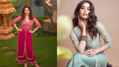 Fashion Face-Off: Janhvi Kapoor Or Madhuri Dixit; Who Carried Devnaagri Kurta Set Better?