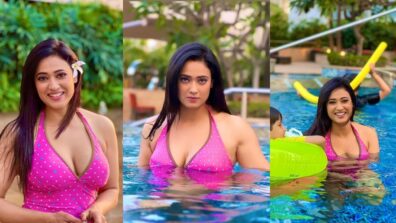 Gorgeous: Shweta Tiwari tempts in deep neck hot pick swimwear