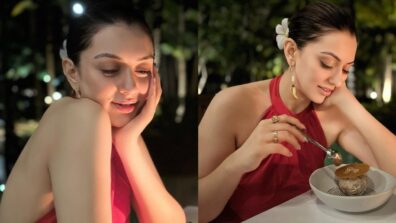 Hansika Motwani paints dream in red chic halter neck adorn