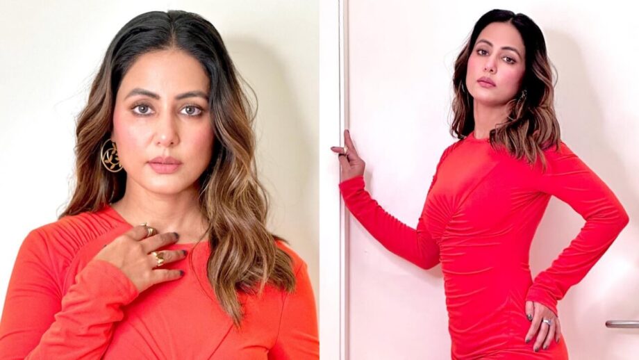 Hina Khan is ultimate slayer in curvaceous bodycon dress, see sensuous photodump 786439