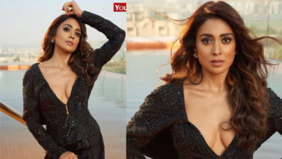 Hotness Alert: Shriya Saran Steals Our Hearts In A Black Jacket-Skirt Outfit