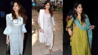 In pics: Janhvi Kapoor’s allure in designer traditional kurtas