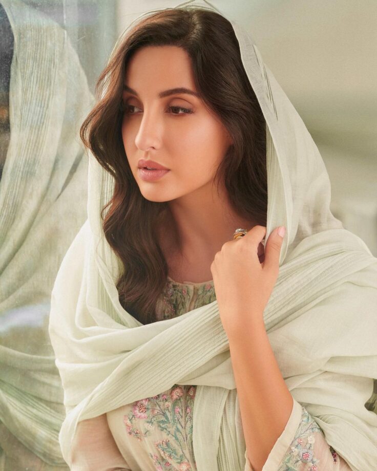 In Pics: Nora Fatehi Embraced The Indian Culture In A White Salwar Suit 790694