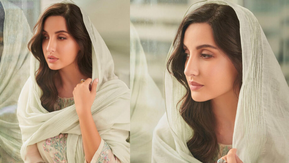 In Pics: Nora Fatehi Embraced The Indian Culture In A White Salwar Suit 790696