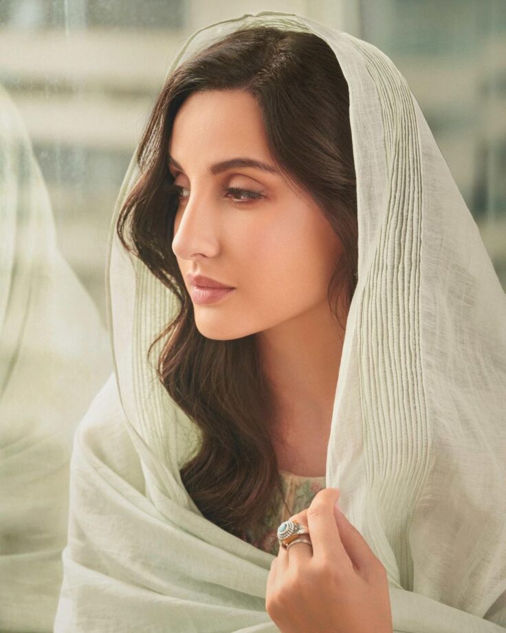 In Pics: Nora Fatehi Embraced The Indian Culture In A White Salwar Suit 790693