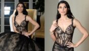 Jacqueline Fernandez is a sight to behold in black see-through deep-neck outfit, we are sweating