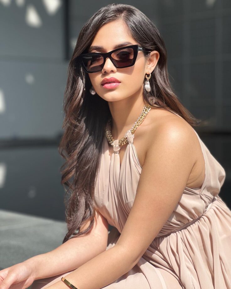 Jannat Zubair Rahmani looks killer in nude-shade gown with sunglasses, we are crushing 790801