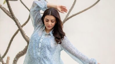 Kajal Aggarwal Sets The Internet Ablaze As She Flaunts Her Light Blue Floral Printed Outfit