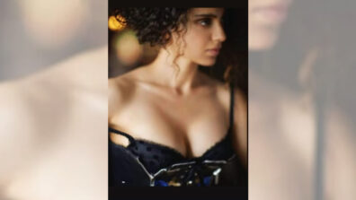 Kangana Ranaut rules in black deep neck corset armour, see pic