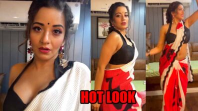 Monalisa oozes oomph in a printed saree, impresses fans with her dance moves in latest reel video