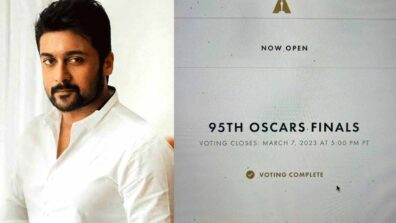 Oscar committee member Suriya gives his vote at The Academy 2023