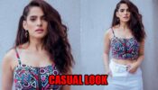 Priya Bapat looks stunning in printed crop top and white jeans, see pic