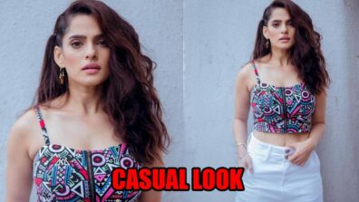 Priya Bapat looks stunning in printed crop top and white jeans, see pic