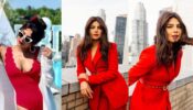 Priyanka Chopra in extravagant red, see pics