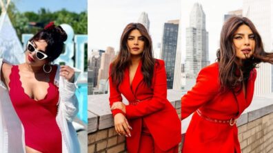 Priyanka Chopra in extravagant red, see pics