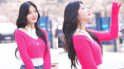 Red Velvet Joy Is The Prettiest Style Queen In A Magenta Jacket And Blue Jeans