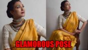 Rituparna Sengupta Strikes Glamorous Pose In Yellow Saree