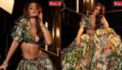 Shriya Saran Has Sizzling Affair With Green Coloured Printed Floral Lehenga Set