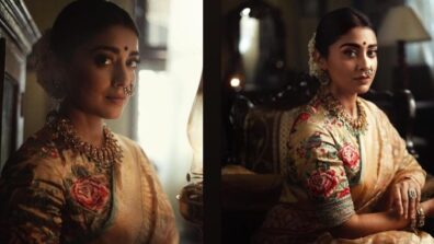 Shriya Saran Ups Her Ethnic Glam Game In An Incredible Cream-Coloured Saree