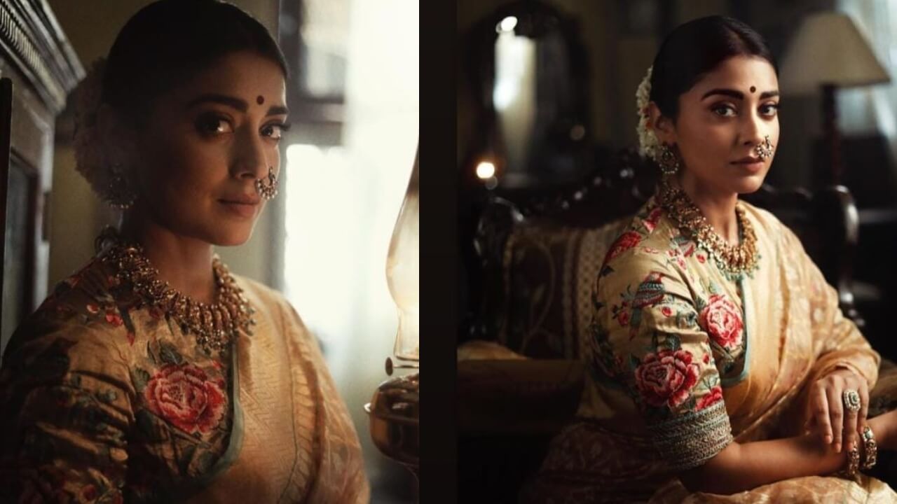 Shriya Saran Ups Her Ethnic Glam Game In An Incredible Cream-Coloured Saree 781495