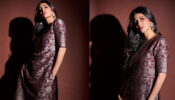 Shruti Haasan Looks Ethereal In A Brown And Silver Floral Printed Kurta Set