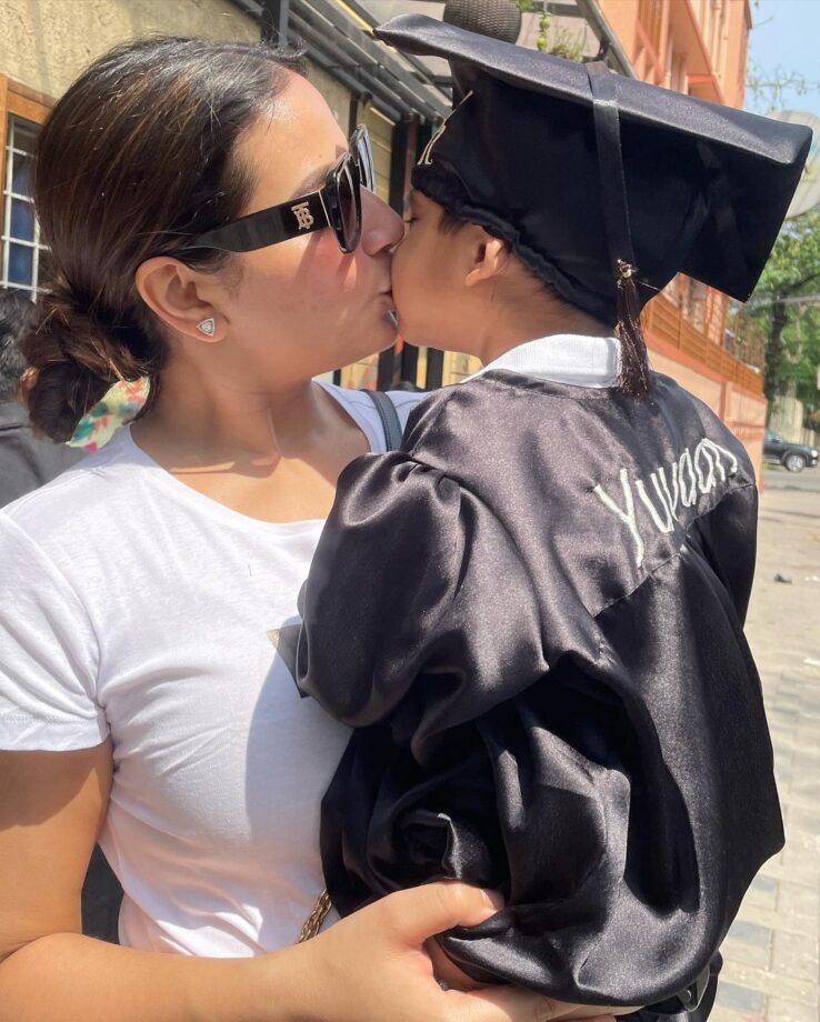 Proud mom Subhashree Ganguly shares happy photos with son Yuvaan from Graduation Day - 3