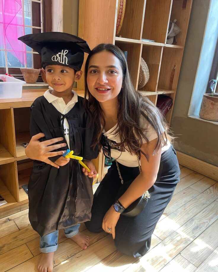 Proud mom Subhashree Ganguly shares happy photos with son Yuvaan from Graduation Day - 4