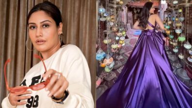 Surbhi Jyoti is all about Cinderella vibes in new purple gown, Surbhi Chandna says, “Oh My God-ula”