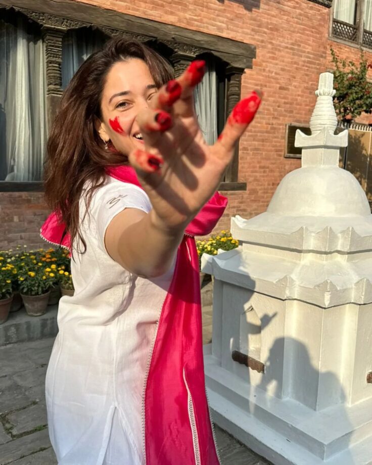 Tamannaah Bhatia glows as she celebrates Holi in Nepal, see pics 781379