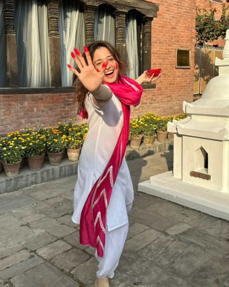 Tamannaah Bhatia glows as she celebrates Holi in Nepal, see pics 781381