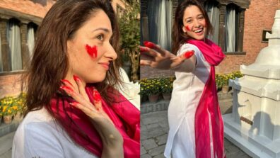 Tamannaah Bhatia glows as she celebrates Holi in Nepal, see pics