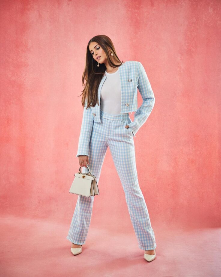 Tara Sutaria Looks Uber Cool In A Checkered Jacket And Pant Outfit 784871