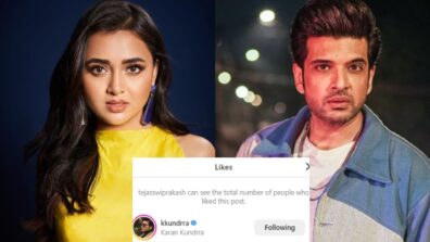 Tejasswi Prakash burns internet in yellow slit outfit to flaunt toned legs, BF Karan Kundrra likes it