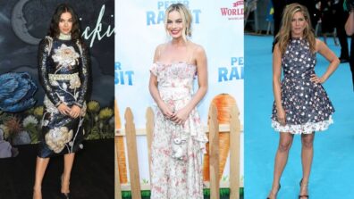 The floral fashion tales of Hailee Steinfeld, Margot Robbie, and Jennifer Aniston