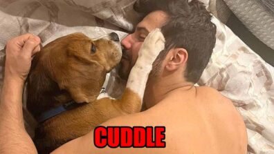 Varun Dhawan shares a ‘cuddle moment’ with pet dog Joey