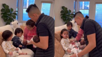 Twin Kids Give Amusing Reaction While Meeting Their Newborn Siblings