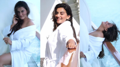 Watch: Akshara Singh Looks Gorgeous As She Poses In White Bathrobe